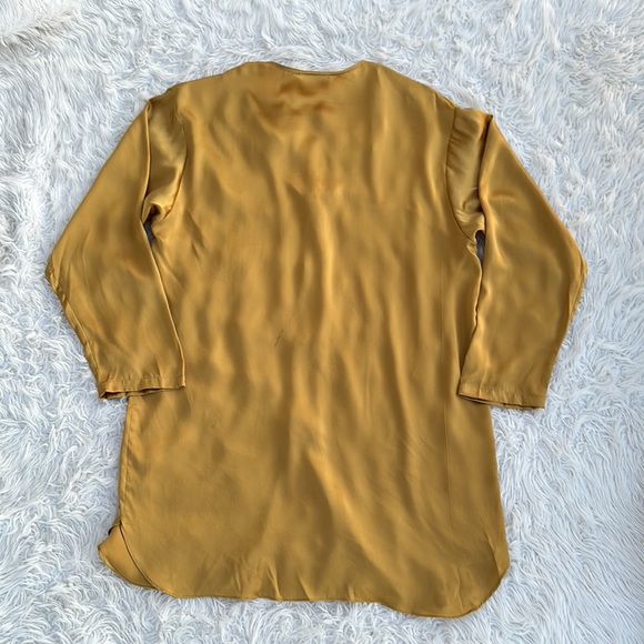 NOS Victoria’s Secret vintage gold label silk mustard pajama sleep shirt Sm READ - Picture 6 of 11
